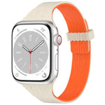 Magnetisches Silikonarmband mit Wasser-Holzmaserung für schmale Taille, passend für Apple Watch 46 mm / 49 mm / 45 mm / 44 mm und 42 mm / 41 mm / 40 mm / 38 mm