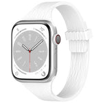 Magnetisches Silikonarmband mit Wasser-Holzmaserung für schmale Taille, passend für Apple Watch 46 mm / 49 mm / 45 mm / 44 mm und 42 mm / 41 mm / 40 mm / 38 mm