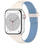 Magnetisches Silikonarmband mit Wasser-Holzmaserung für schmale Taille, passend für Apple Watch 46 mm / 49 mm / 45 mm / 44 mm und 42 mm / 41 mm / 40 mm / 38 mm