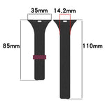 Magnetisches Silikonarmband mit Wasser-Holzmaserung für schmale Taille, passend für Apple Watch 46 mm / 49 mm / 45 mm / 44 mm und 42 mm / 41 mm / 40 mm / 38 mm