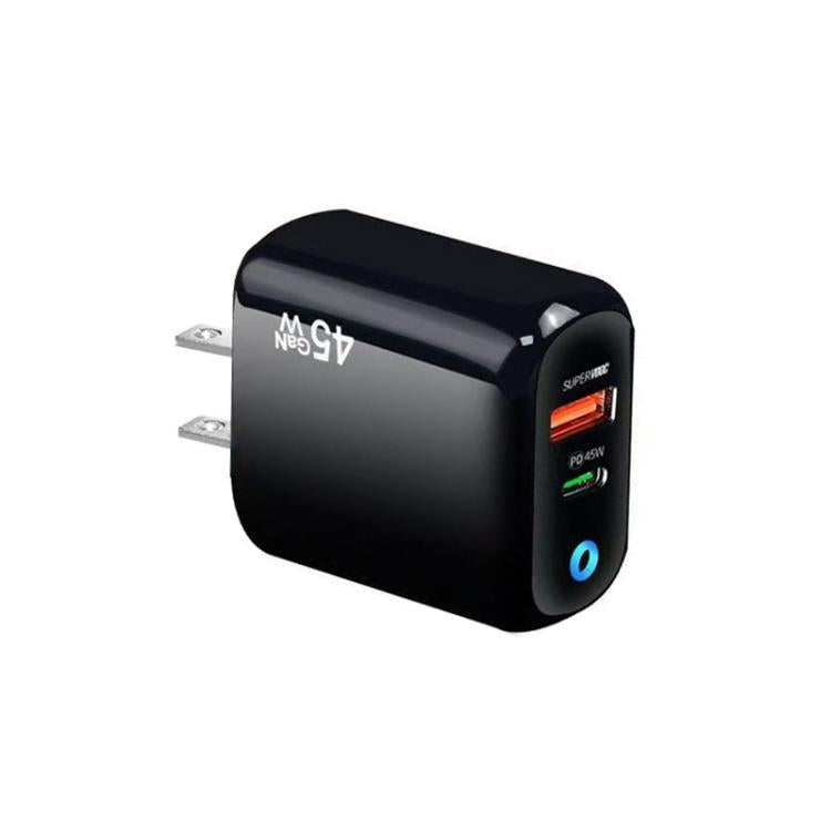 GaN 45W PD3.0 + QC3.0 Vollkompatibles Protokoll-Ladegerät für Laptops / Tablets, US-Stecker