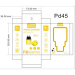 GaN 45W PD3.0 + QC3.0 Vollkompatibles Protokoll-Ladegerät für Laptops / Tablets, US-Stecker