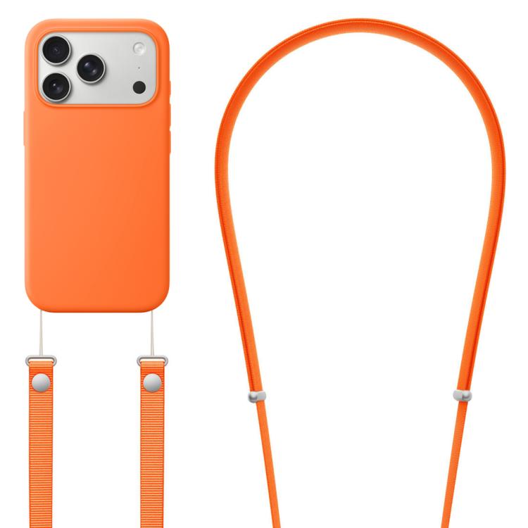 Crossbody Imitat Nylon Magnetische Flüssigkeit Pop-Up Animation Flüssigsilikon-Handyhülle, Für iPhone 17 Pro Max, Für iPhone 17 Pro, Für iPhone 17