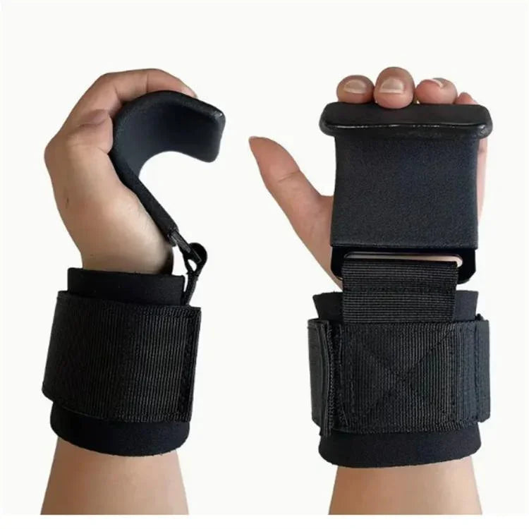 1 Paar Fitness Stahlplatte Assist Hook Handgelenkband