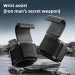 1 Paar Fitness Stahlplatte Assist Hook Handgelenkband