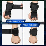 1 Paar Fitness Stahlplatte Assist Hook Handgelenkband