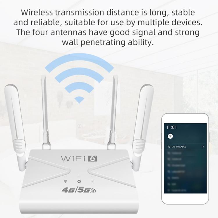 CPE907-E Eurasische Edition 150 MBit/s Download-Geschwindigkeit 4 Antennen SIM-Karten-Router 4G LTE WLAN-Router, US-Stecker, EU-Stecker