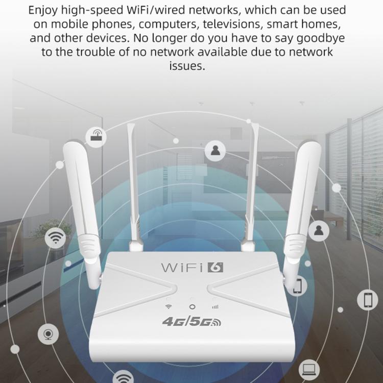 CPE907-E Eurasische Edition 150 MBit/s Download-Geschwindigkeit 4 Antennen SIM-Karten-Router 4G LTE WLAN-Router, US-Stecker, EU-Stecker
