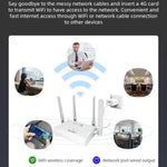 CPE907-E Eurasische Edition 150 MBit/s Download-Geschwindigkeit 4 Antennen SIM-Karten-Router 4G LTE WLAN-Router, US-Stecker, EU-Stecker