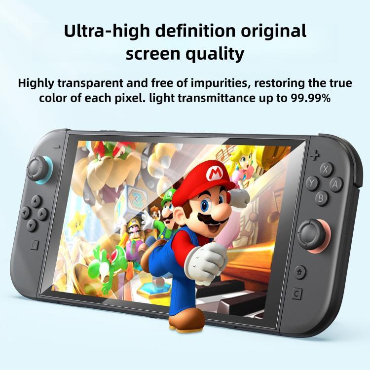 Gaming-Konsole 2-teiliger Displayschutz aus gehärtetem Glas + Rahmen zum Ausrichten, für Nintendo Switch 2