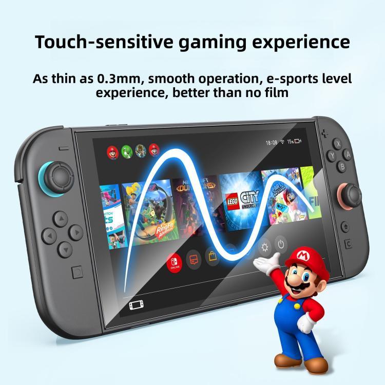 Gaming-Konsole 2-teiliger Displayschutz aus gehärtetem Glas + Rahmen zum Ausrichten, für Nintendo Switch 2