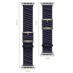 Style H Twill Nylon Uhrenarmband, für Apple Watch 46 mm / 49 mm / 45 mm / 44 mm, für Apple Watch 42 mm / 41 mm / 40 mm / 38 mm