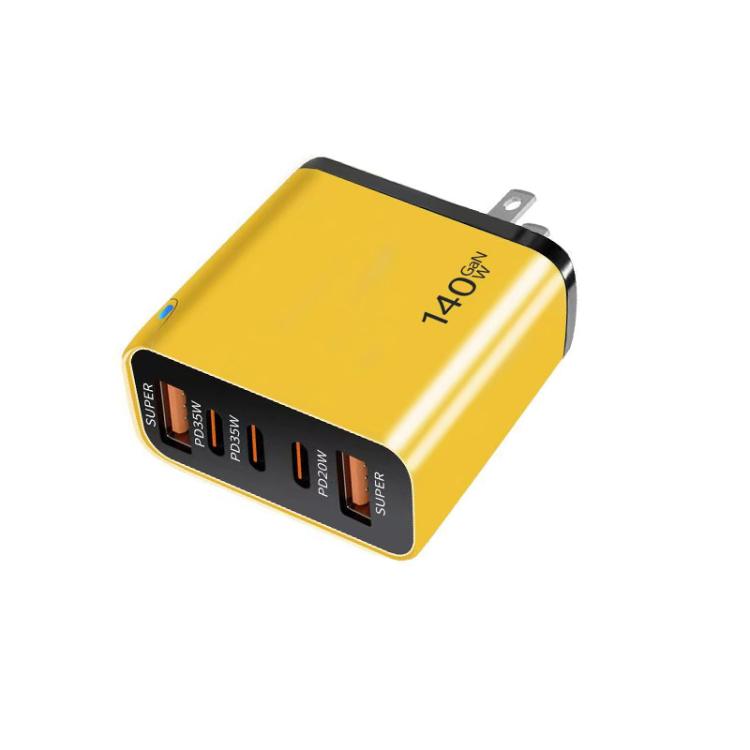 TE-PD43 3x Typ-C, 2x USB-A Multiport-Ladegerät für Mobiltelefone / Tablets, US-Stecker, US-Stecker