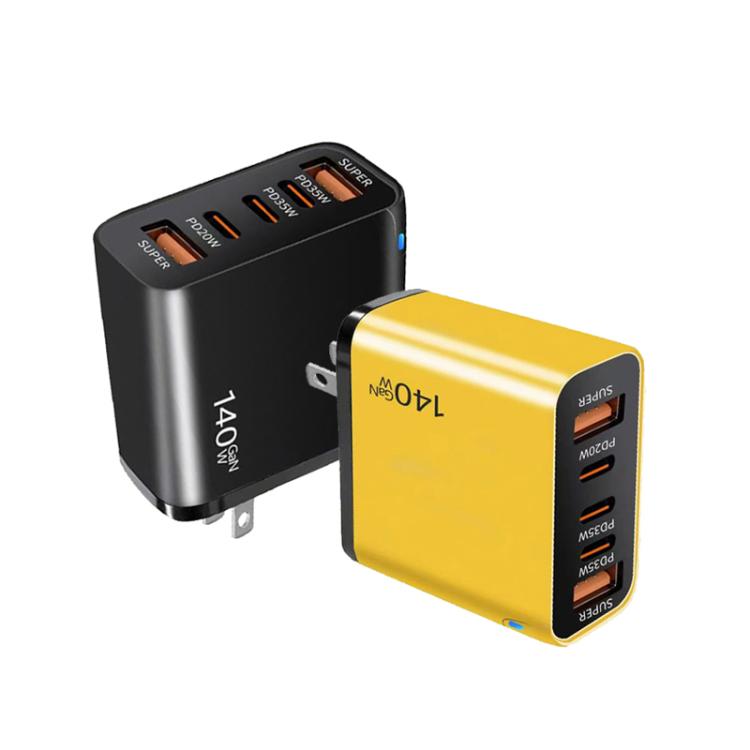 TE-PD43 3x Typ-C, 2x USB-A Multiport-Ladegerät für Mobiltelefone / Tablets, US-Stecker, US-Stecker