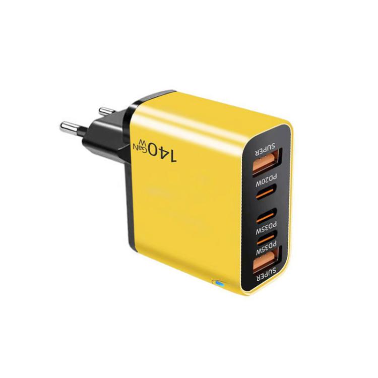 TE-PD43 3x Type-C, 2x USB-A Multiport-Ladegerät für Mobiltelefone / Tablets, EU Stecker, EU Stecker