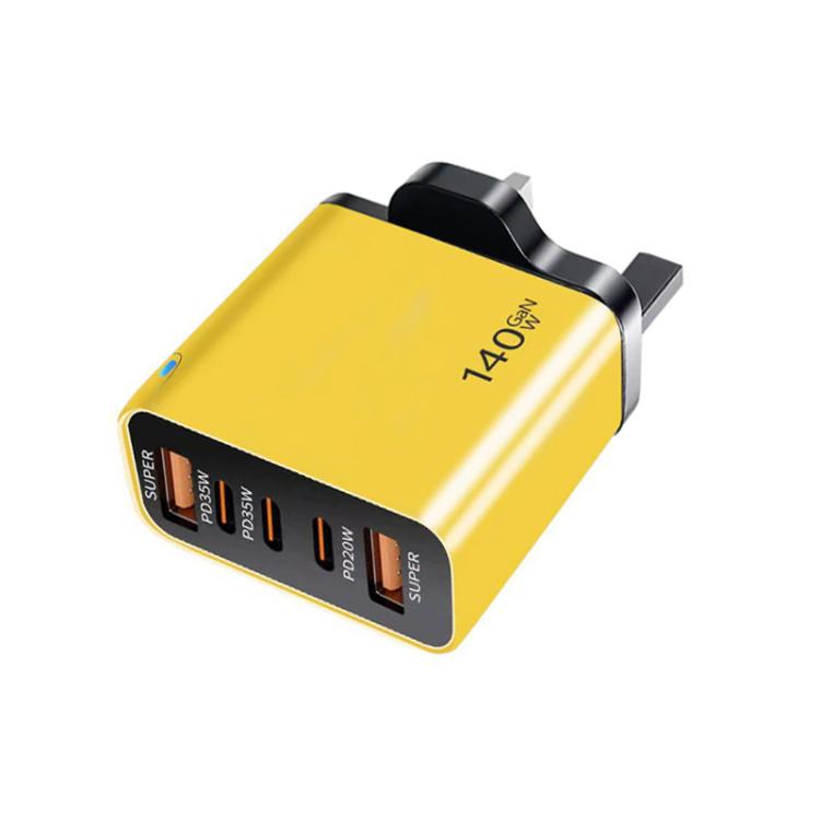 TE-PD43 3x Typ-C, 2x USB-A Multi-Port-Ladegerät für Mobiltelefone / Tablets, UK Stecker, UK Stecker