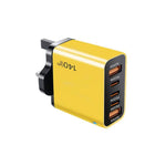 TE-PD43 3x Typ-C, 2x USB-A Multi-Port-Ladegerät für Mobiltelefone / Tablets, UK Stecker, UK Stecker