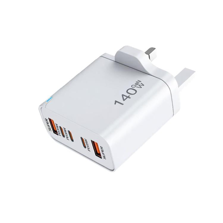 TE-PD43 3x Typ-C, 2x USB-A Multi-Port-Ladegerät für Mobiltelefone / Tablets, UK Stecker, UK Stecker