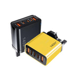 TE-PD43 3x Typ-C, 2x USB-A Multi-Port-Ladegerät für Mobiltelefone / Tablets, UK Stecker, UK Stecker