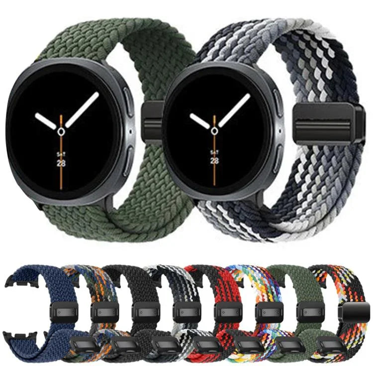 Elastisches, geflochtenes Nylon-Uhrenarmband mit Magnetverschluss, für Samsung Galaxy Watch8 / Watch8 Classic