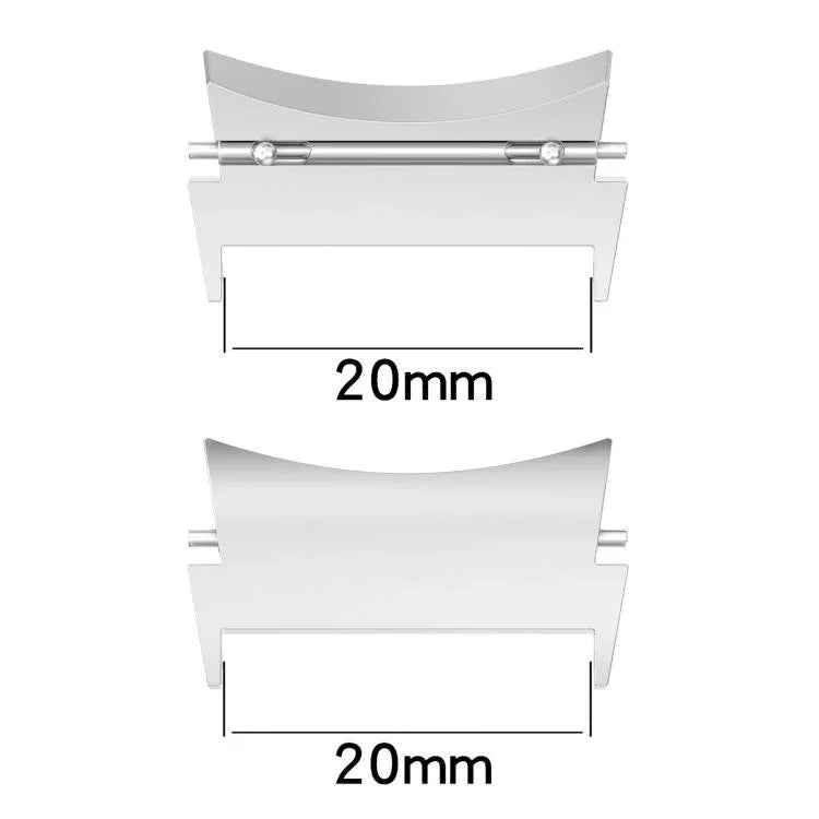 Ein Paar 20-mm-Edelstahl-Metallkopf-Armbandverbinder für Samsung Galaxy Watch7 (40 mm / 44 mm)