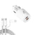 TE-P66 75W Dual-Port Type-C Schnelllade-Kfz-Ladegerät mit Type-C auf Type-C / 8-Pin Datenkabel, TE-P66 mit Kabel