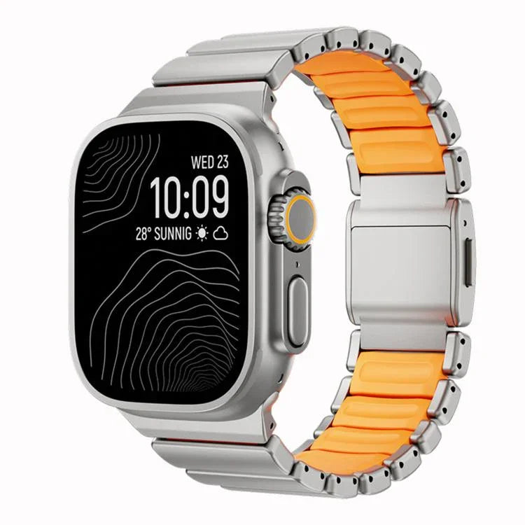Norman Magnetverschluss-Uhrenarmband aus Titan, passend für Apple Watch 46 mm / 49 mm / 45 mm / 44 mm
