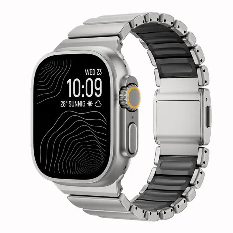 Norman Magnetverschluss-Uhrenarmband aus Titan, passend für Apple Watch 46 mm / 49 mm / 45 mm / 44 mm