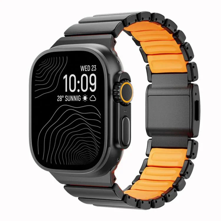 Norman Magnetverschluss-Uhrenarmband aus Titan, passend für Apple Watch 46 mm / 49 mm / 45 mm / 44 mm
