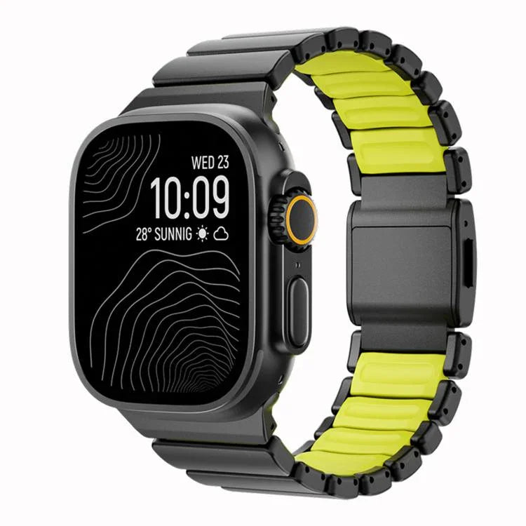 Norman Magnetverschluss-Uhrenarmband aus Titan, passend für Apple Watch 46 mm / 49 mm / 45 mm / 44 mm