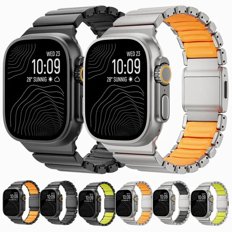 Norman Magnetverschluss-Uhrenarmband aus Titan, passend für Apple Watch 46 mm / 49 mm / 45 mm / 44 mm