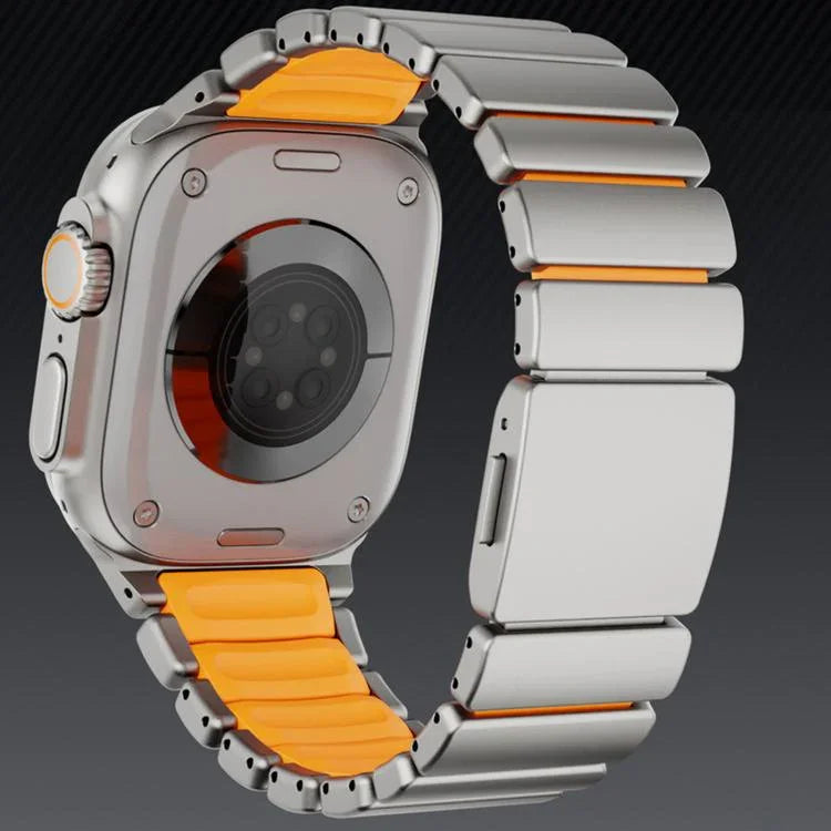 Norman Magnetverschluss-Uhrenarmband aus Titan, passend für Apple Watch 46 mm / 49 mm / 45 mm / 44 mm