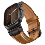 Lederarmband im Panzerstil, für Apple Watch 46 mm / 49 mm / 45 mm / 44 mm