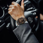 Lederarmband im Panzerstil, für Apple Watch 46 mm / 49 mm / 45 mm / 44 mm
