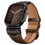 Lederarmband im Panzerstil, für Apple Watch 46 mm / 49 mm / 45 mm / 44 mm