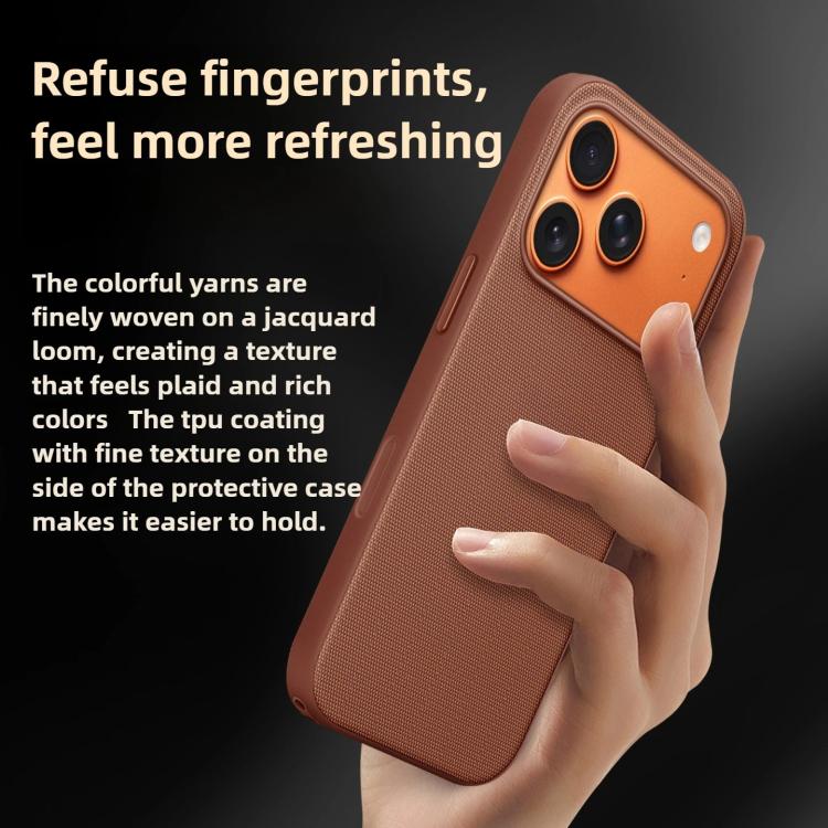 Official Tech Fabric Texture Side-Stick TPU Magsafe Phone Case with AI Camera Button, For iPhone 17 Pro Max, For iPhone 17 Pro