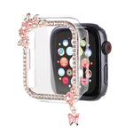Quaste Blume Einzelner Diamant Hohle PC-Uhrenschale, Für Apple Watch Series 6 / 5 / 4 & SE 44mm, Für Apple Watch Series 6 / 5 / 4 & SE 40mm, Für Apple Watch Series 10 / 11 46mm, Für Apple Watch Series 10 / 11 42mm, Für Apple Watch Series 9 / 8 / 7 44mm
