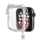 Quaste Blume Einzelner Diamant Hohle PC-Uhrenschale, Für Apple Watch Series 6 / 5 / 4 & SE 44mm, Für Apple Watch Series 6 / 5 / 4 & SE 40mm, Für Apple Watch Series 10 / 11 46mm, Für Apple Watch Series 10 / 11 42mm, Für Apple Watch Series 9 / 8 / 7 44mm