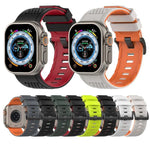 Atmungsaktives Silikon-Uhrenarmband mit Karomuster, passend für Apple Watch 46 mm / 49 mm / 45 mm / 44 mm