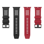 Atmungsaktives Silikon-Uhrenarmband mit Karomuster, passend für Apple Watch 46 mm / 49 mm / 45 mm / 44 mm