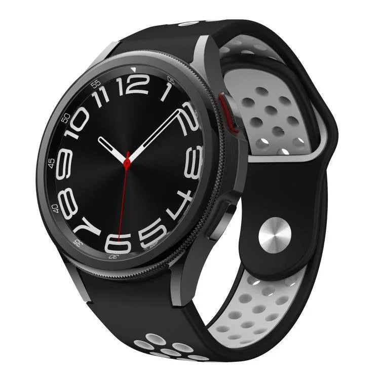 Zweifarbiges Silikon-Uhrenarmband mit umgekehrter Schnalle, für Samsung Galaxy Watch FE / 7 / 6 / 5 / 4