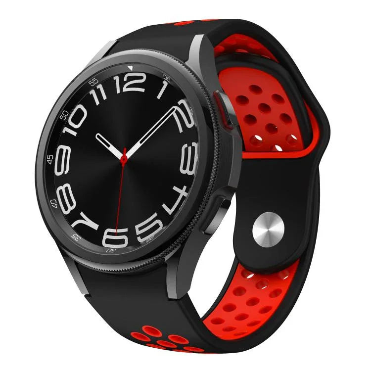 Zweifarbiges Silikon-Uhrenarmband mit umgekehrter Schnalle, für Samsung Galaxy Watch FE / 7 / 6 / 5 / 4