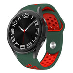 Zweifarbiges Silikon-Uhrenarmband mit umgekehrter Schnalle, für Samsung Galaxy Watch FE / 7 / 6 / 5 / 4