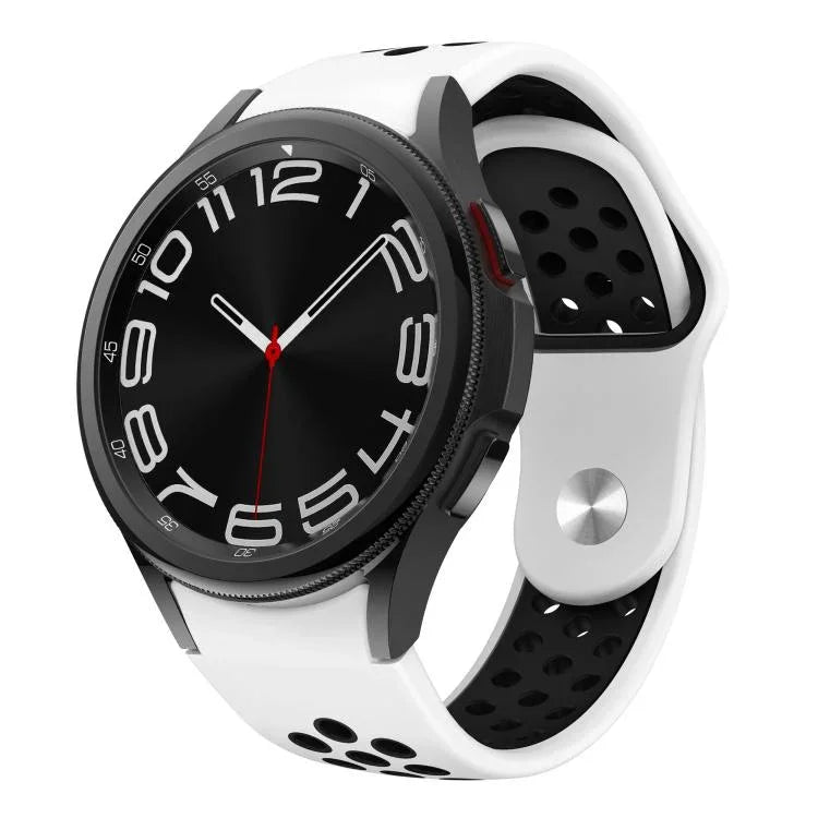 Zweifarbiges Silikon-Uhrenarmband mit umgekehrter Schnalle, für Samsung Galaxy Watch FE / 7 / 6 / 5 / 4