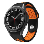Zweifarbiges Silikon-Uhrenarmband mit umgekehrter Schnalle, für Samsung Galaxy Watch FE / 7 / 6 / 5 / 4