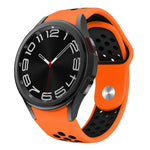Zweifarbiges Silikon-Uhrenarmband mit umgekehrter Schnalle, für Samsung Galaxy Watch FE / 7 / 6 / 5 / 4