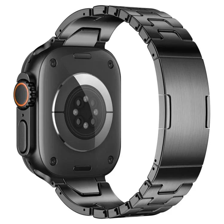 Edelstahl-Uhrenarmband mit H-förmigem Schnellverschluss und Schmetterlingsschließe, passend für Apple Watch 44 mm / 45 mm / 46 mm / 49 mm und 42 mm / 41 mm / 40 mm / 38 mm