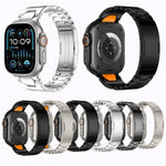Edelstahl-Uhrenarmband mit H-förmigem Schnellverschluss und Schmetterlingsschließe, passend für Apple Watch 44 mm / 45 mm / 46 mm / 49 mm und 42 mm / 41 mm / 40 mm / 38 mm