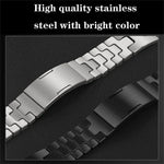 Edelstahl-Uhrenarmband mit H-förmigem Schnellverschluss und Schmetterlingsschließe, passend für Apple Watch 44 mm / 45 mm / 46 mm / 49 mm und 42 mm / 41 mm / 40 mm / 38 mm