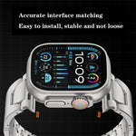 Edelstahl-Uhrenarmband mit H-förmigem Schnellverschluss und Schmetterlingsschließe, passend für Apple Watch 44 mm / 45 mm / 46 mm / 49 mm und 42 mm / 41 mm / 40 mm / 38 mm